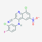 3-Quinolinecarbonitrile, 8-chloro-4-[(3-chloro-4-fluorophenyl)amino]-6-nitro-