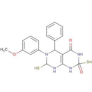 Pyrimido[4,5-d]pyrimidin-4(1H)-one,2,3,5,6,7,8-hexahydro-6-(3-methoxyphenyl)-5-phenyl-2,7-dithioxo-