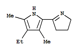 4-ethyl-3,5-dimethyl-4',5'-dihydro-1H,3'H-2,2'-bipyrrole molecular structure