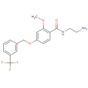 Benzamide,N-(2-aminoethyl)-2-methoxy-4-[[3-(trifluoromethyl)phenyl]methoxy]- molecular structure