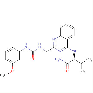 Butanamide,2-[[2-[[[[(3-methoxyphenyl)amino]carbonyl]amino]methyl]-4-quinazolinyl]amino]-3-methyl-, (2S)- molecular structure