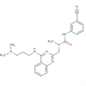 Urea,N'-(3-cyanophenyl)-N-[[4-[[3-(dimethylamino)propyl]amino]-2-quinazolinyl]methyl]-N-methyl- molecular structure