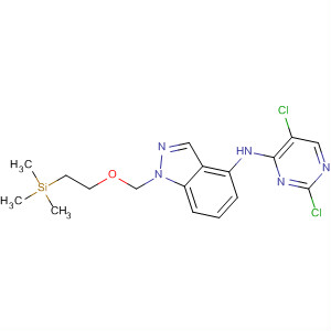 1H-Indazol-4-amine,N-(2,5-dichloro-4-pyrimidinyl)-1-[[2-(trimethylsilyl)ethoxy]methyl]- molecular structure