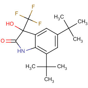 2H-Indol-2-one,5,7-bis(1,1-dimethylethyl)-1,3-dihydro-3-hydroxy-3-(trifluoromethyl)- molecular structure
