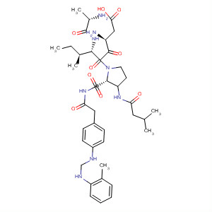 L-Prolinamide,3-[(3-methyl-1-oxobutyl)amino]-N-[2-[4-[[[(2-methylphenyl)amino]carbonyl]amino]phenyl]acetyl]-L-alanyl-L-a-aspartyl-L-isoleucyl- molecular structure