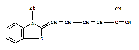 MALONONITRILE, [4-(3-ETHYL-2-BENZOTHIAZOLINYLIDENE)-2-BUTENYLIDENE]- molecular structure
