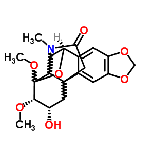 (2S,3S,6S)-2-hydroxy-3,4-dimethoxy-14-methyl-1,2,3,4,5,6-hexahydro-4a,11b-(epiminoethano)-4,6-epoxyphenanthro[2,3-d][1,3]dioxol-13-one molecular structure